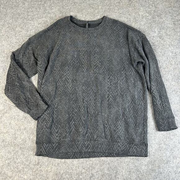 ATHLETA Studio To Street Print Sweatshirt XLT Medusa Women’s Black Gray - Picture 1 of 8